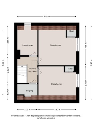 Floorplan - Prinses Marijkelaan 16, 7776 XE Slagharen